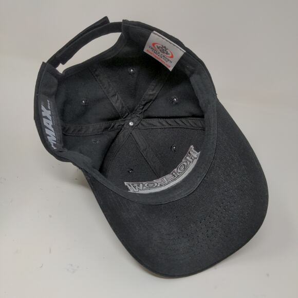 Hollow Contracting The Max Hat Strapback Cap OSFA Black Embroidered Logo - Picture 9 of 12